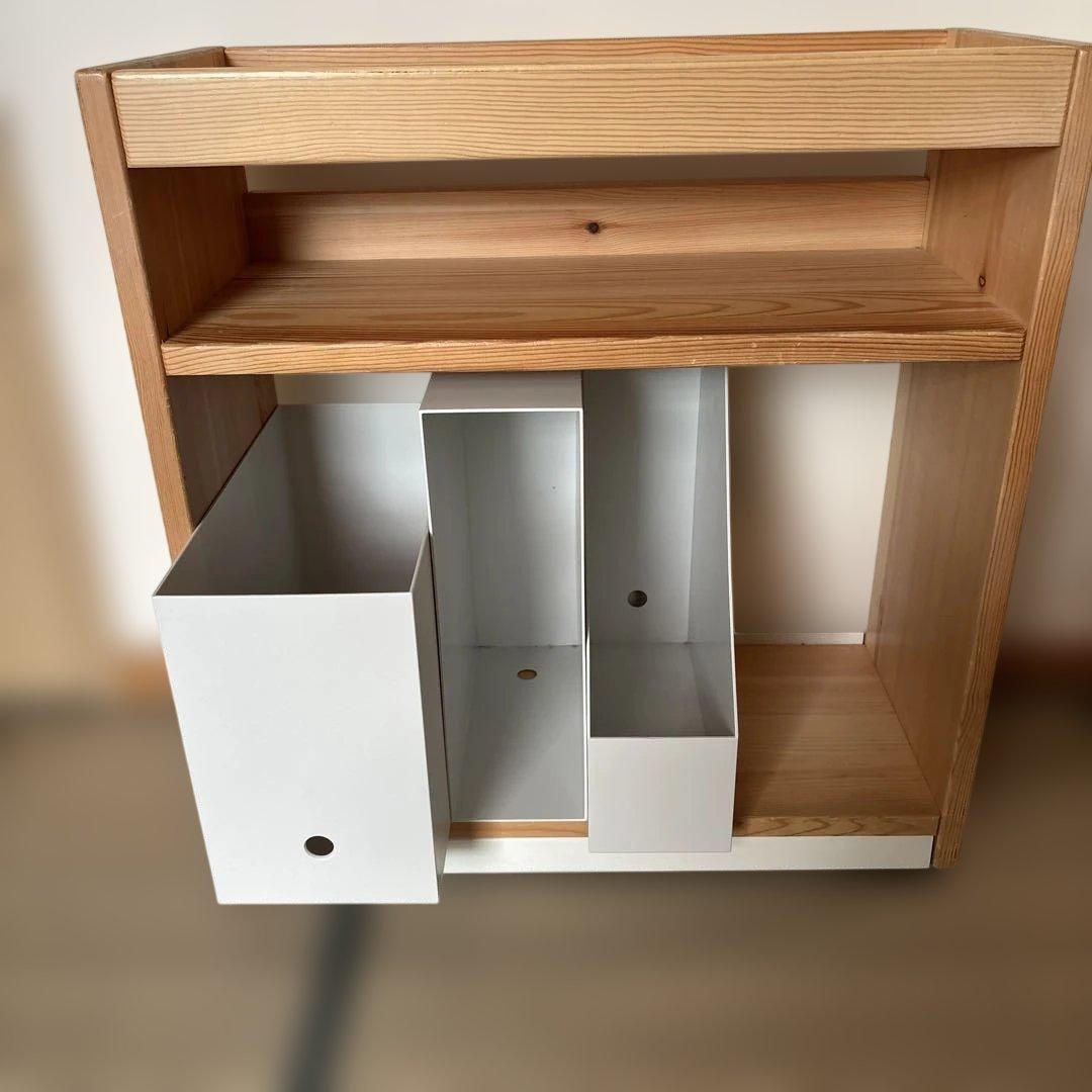 無印良品 パイン材デスク デスクワゴンセット2