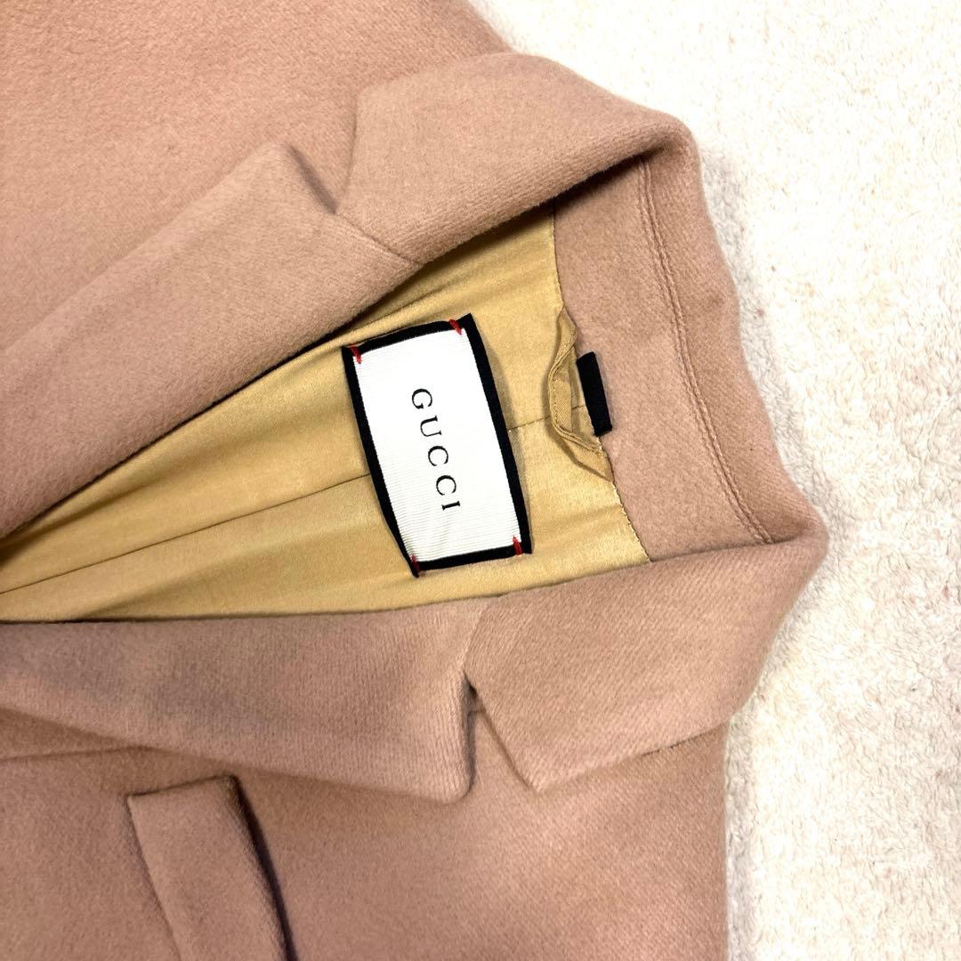 美品⭐️GUCCI ロングコート　ウール　ベージュ キュプラ 36 Sサイズ相当