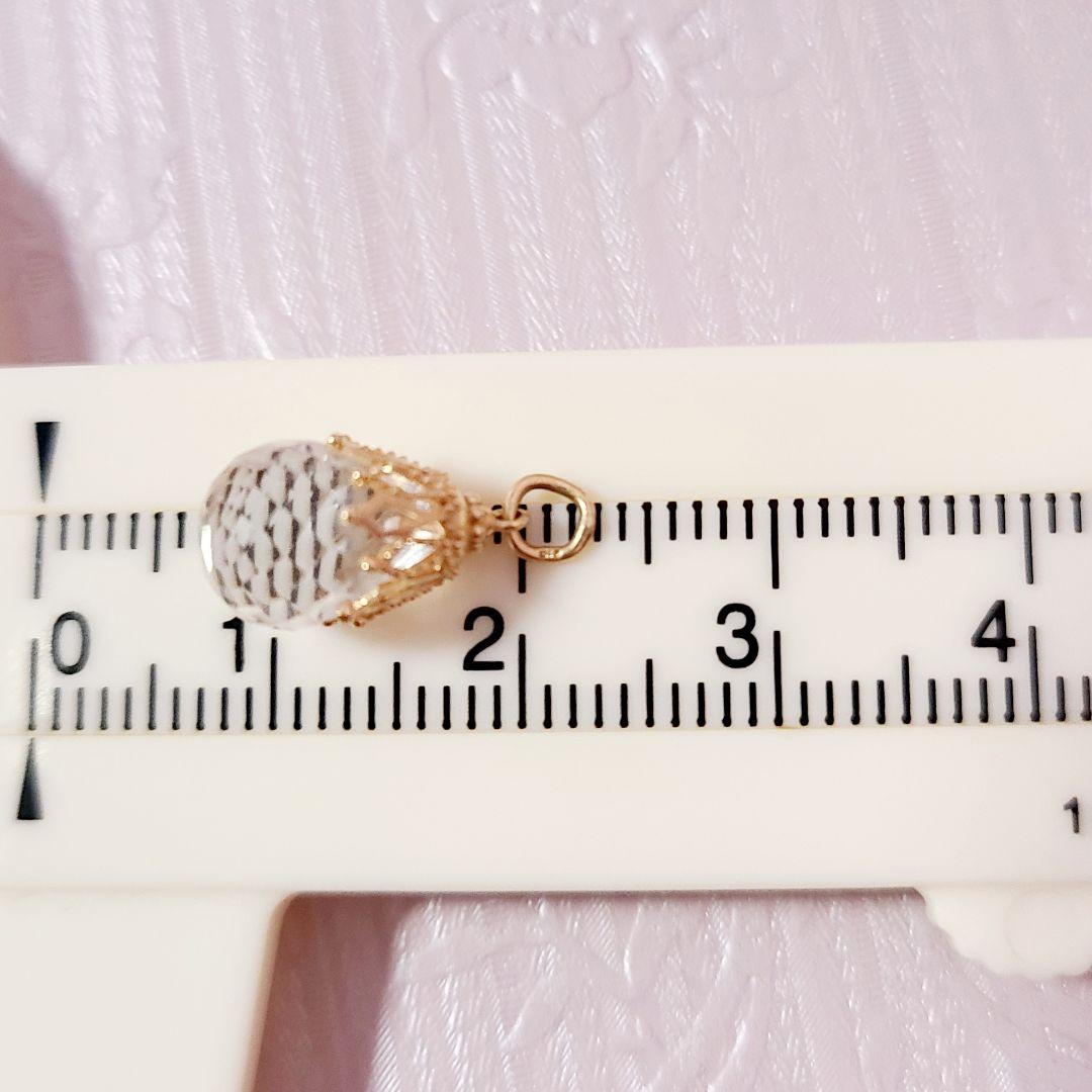 agete　アガット　K10　ピアスチャーム　チャーム　クォーツ　ピアリングにも