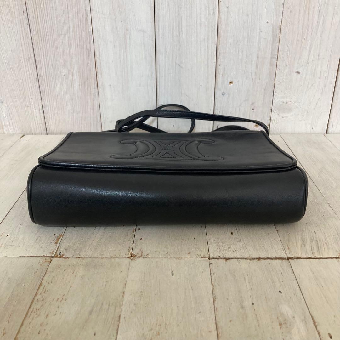 CELINE セリーヌ ショルダーバッグ トリオンフ デカロゴ ブラック