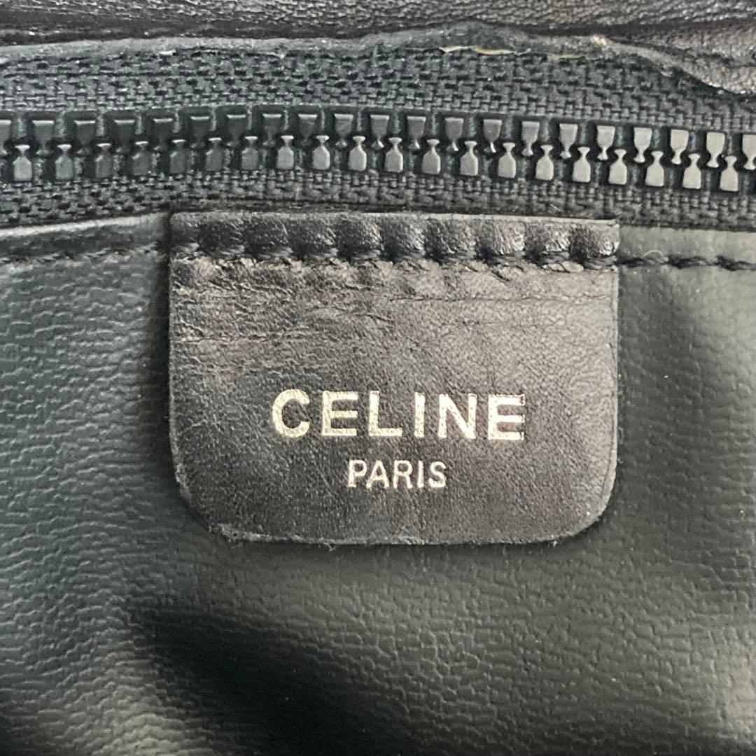 CELINE セリーヌ ショルダーバッグ トリオンフ デカロゴ ブラック