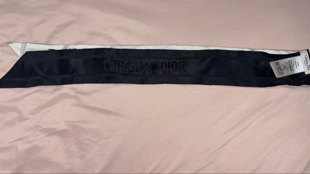 christian dior ディオール　ミッツァ スカーフ 黒　シルク