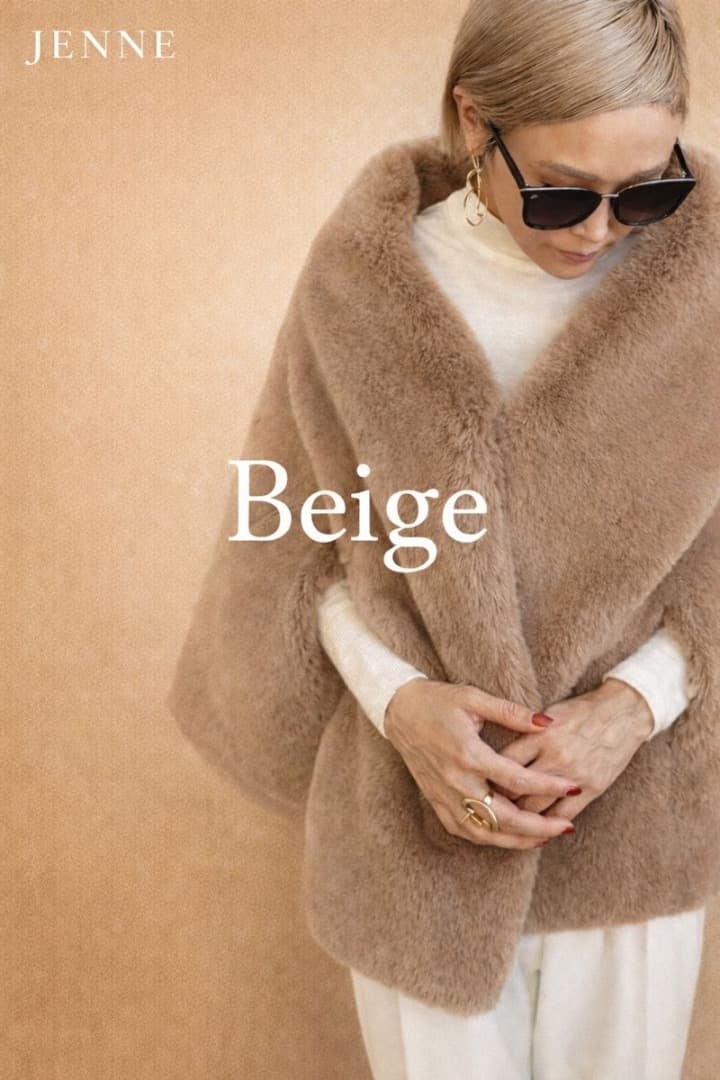 ☆今期分☆新品未使用 タグ付き⭐︎JENNE リッチボリュームファーケープ