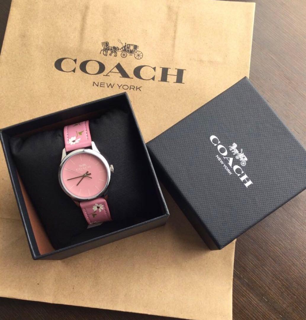 【新品】COACH＊コーチレディース腕時計✳︎フローラル花柄✳︎PINK