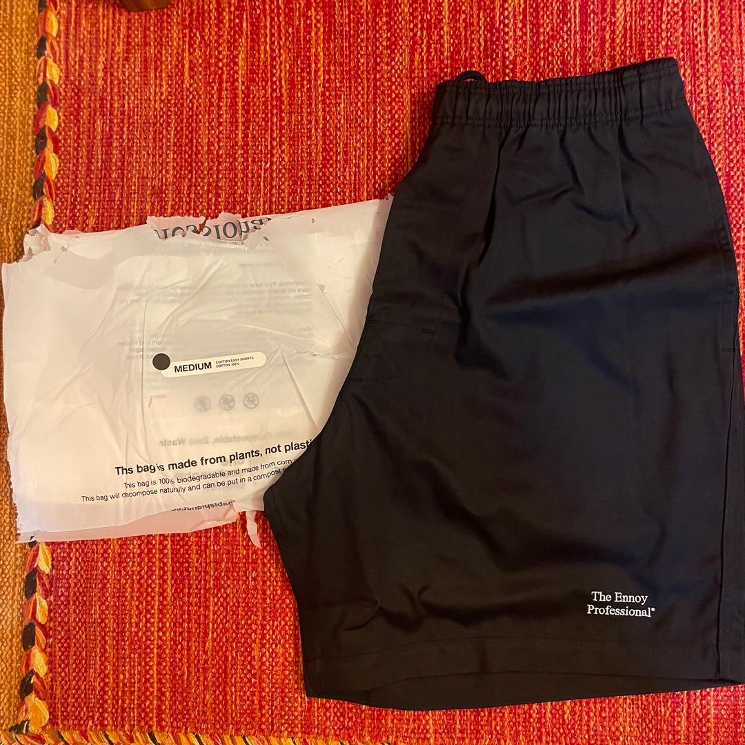 ENNOY エンノイ Cotton Easy Shorts Black M