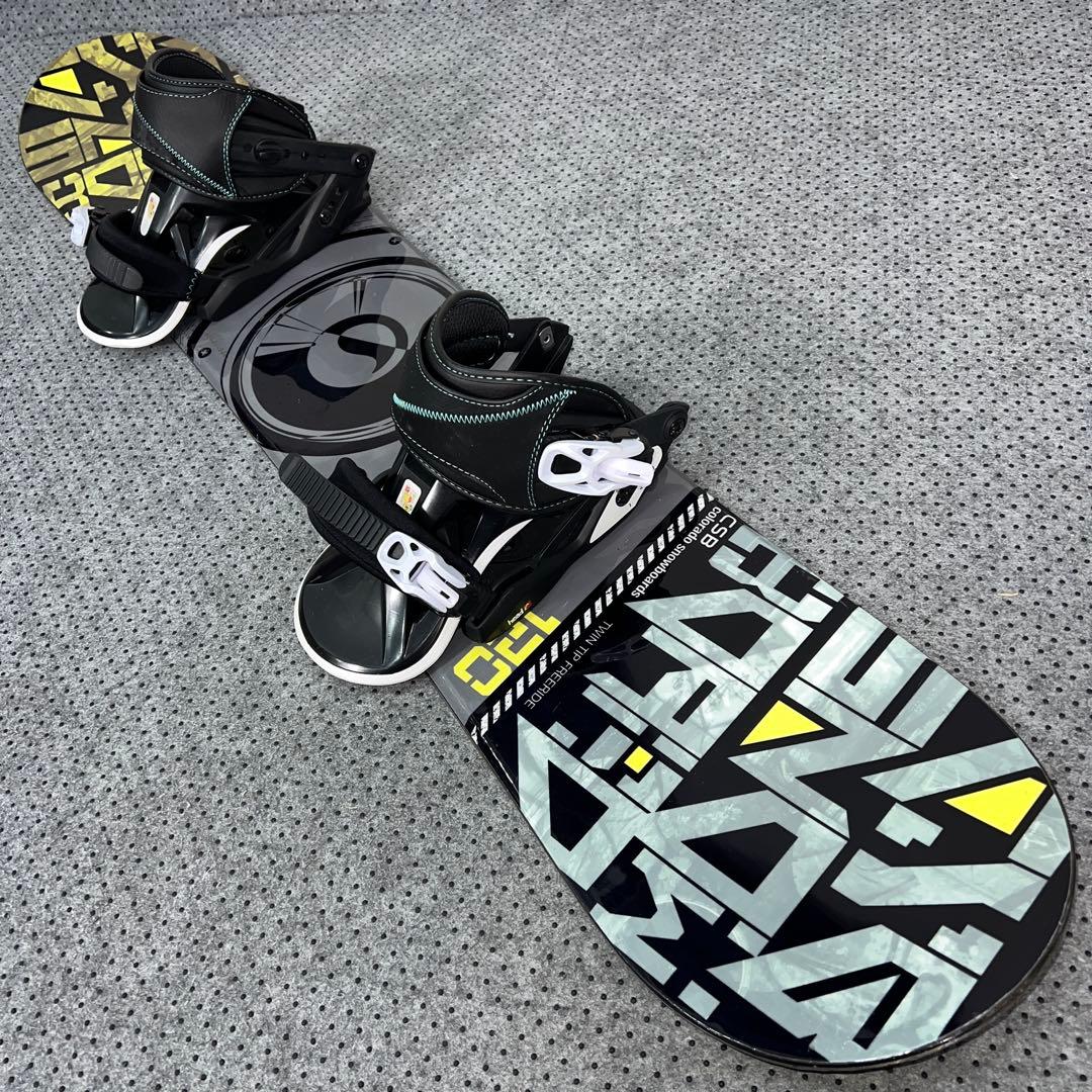 数回使用 キッズスノーボード CSB 120cm×バイン×ダイヤルブーツ