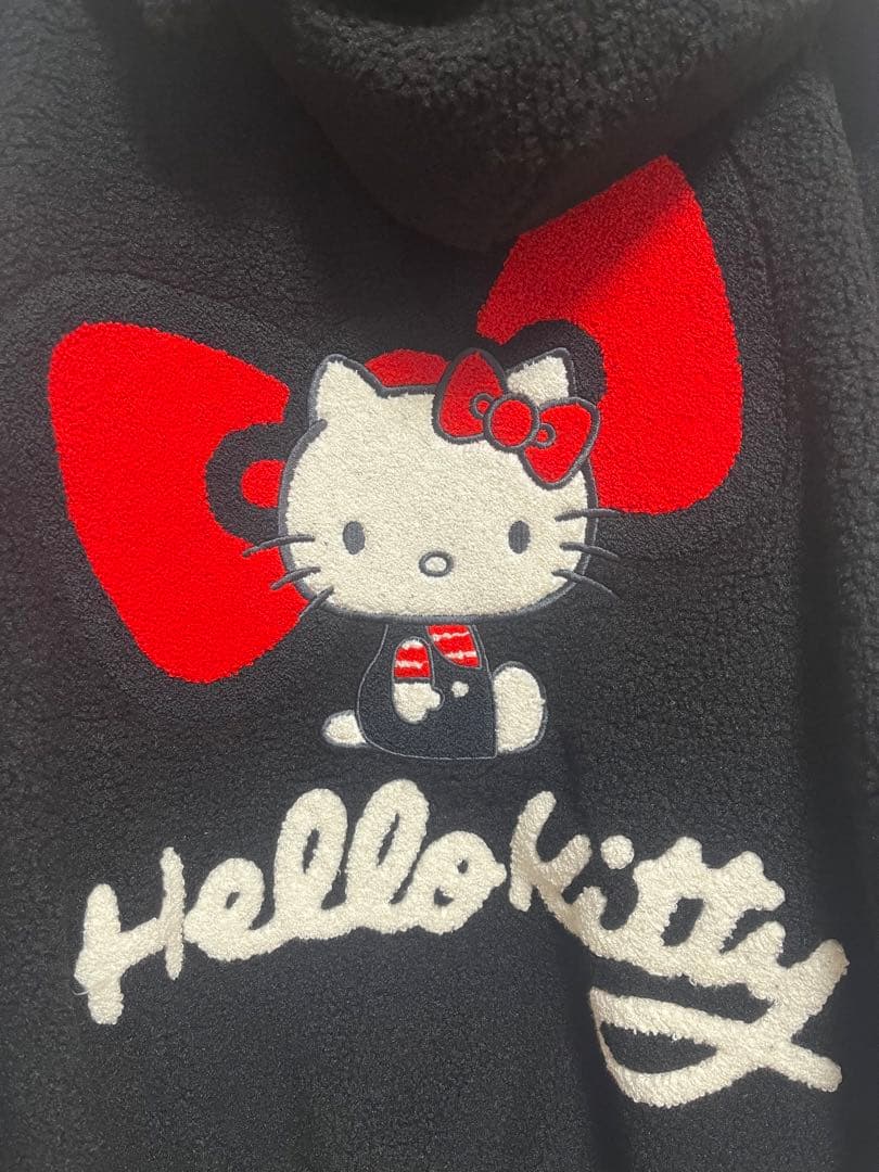 【新品・未使用】SNIDEL × ハローキティ コラボ ボアパーカー　ブラック