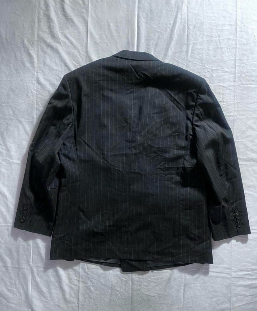 成人式 スーツ ディオール セットアップ ブラック ダブル ストライプ 90s