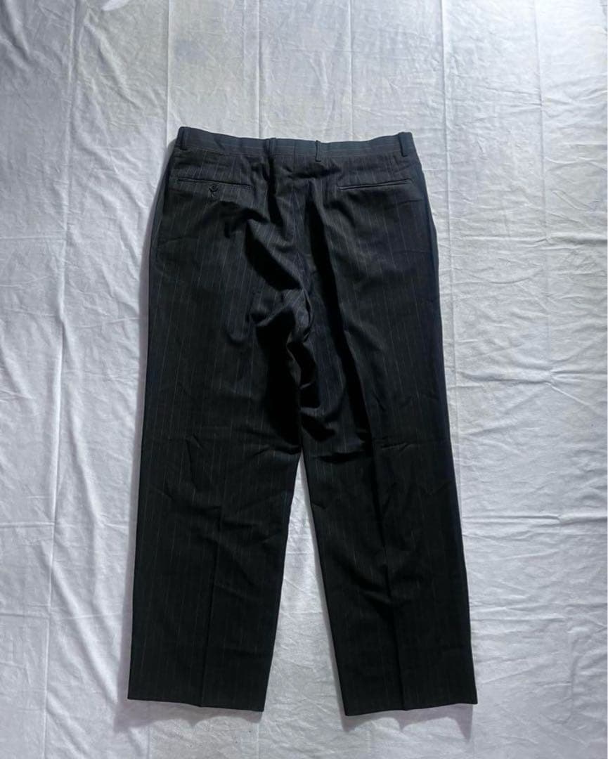 成人式 スーツ ディオール セットアップ ブラック ダブル ストライプ 90s