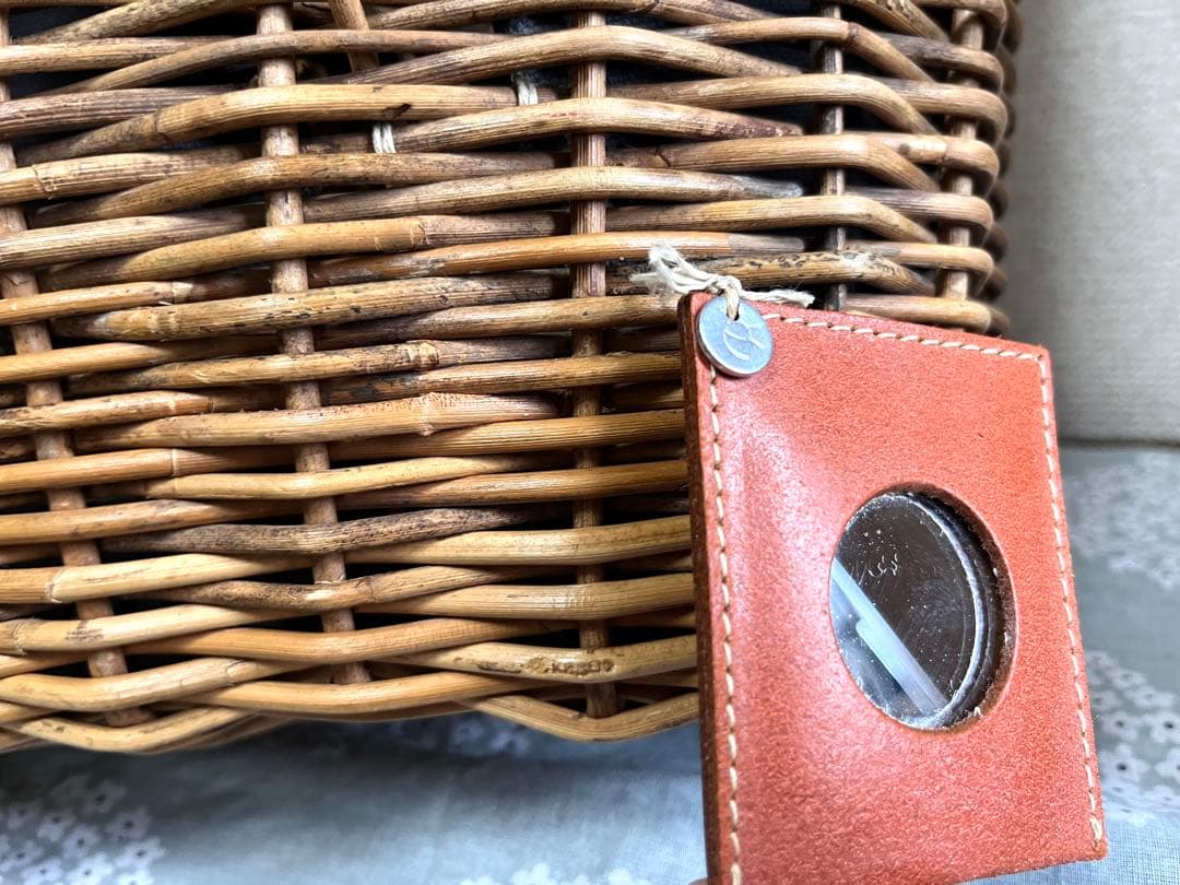 エバゴス ebagos マルシェバッグ レザー×紅籐 定番人気 手提げかごバッグ