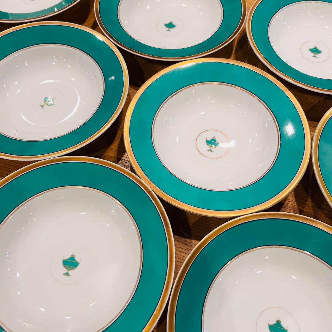 絶版　美品✨　リチャードジノリ　インペログリーン　スープ皿　2枚　廃版