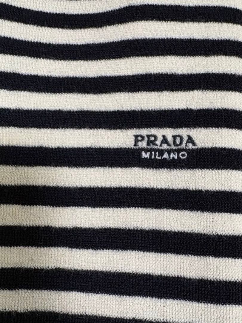 RT-64619専用 PRADA プラダ ボーダーニット 長袖 イタリア製