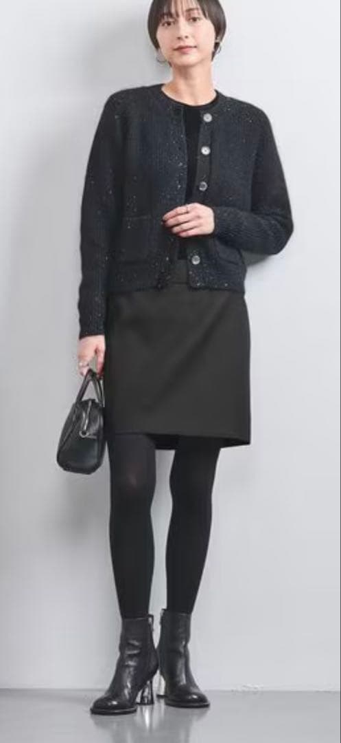 ユナイテッドアローズブラックタイトスカート ミニ丈