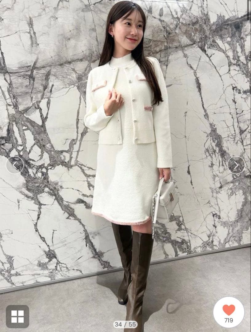 CELFORD（セルフォード)トリムミニニットワンピースセット限定カラー36