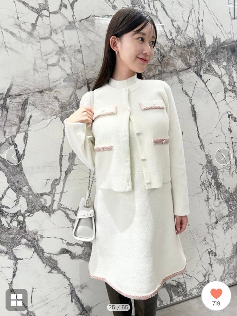 CELFORD（セルフォード)トリムミニニットワンピースセット限定カラー36