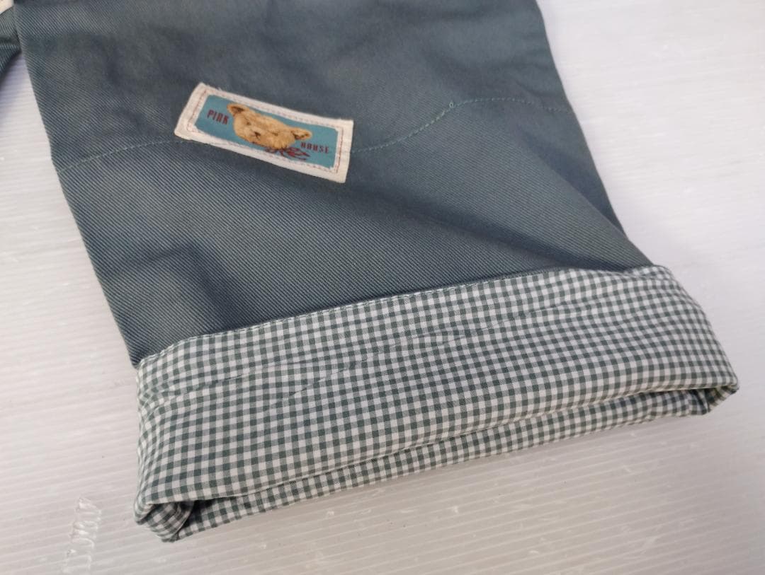 未使用　ピンクハウス くま ベアー　プリント ワッペン オーバーオール　訳あり