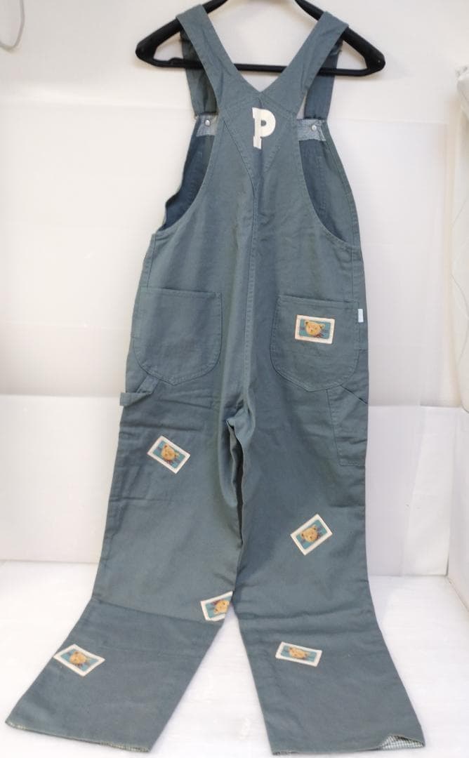 未使用　ピンクハウス くま ベアー　プリント ワッペン オーバーオール　訳あり