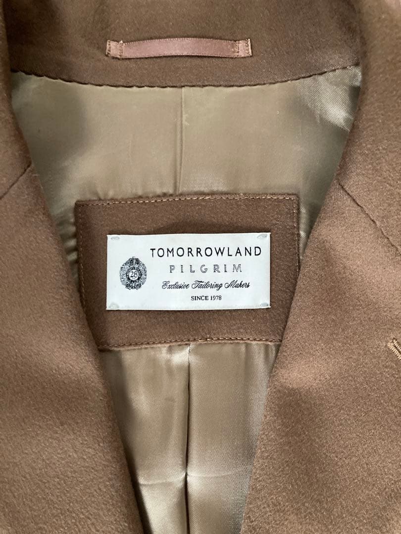 【美品】チェスターコート 46 キャメル トゥモローランド