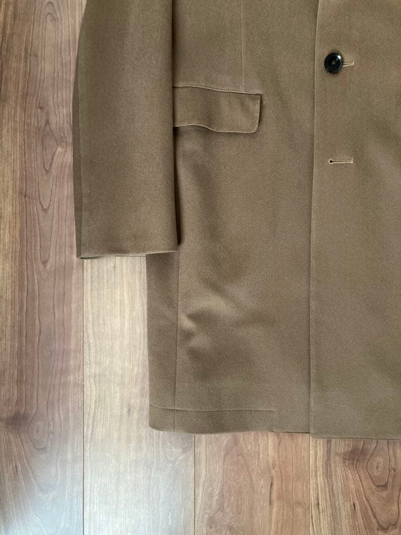 【美品】チェスターコート 46 キャメル トゥモローランド