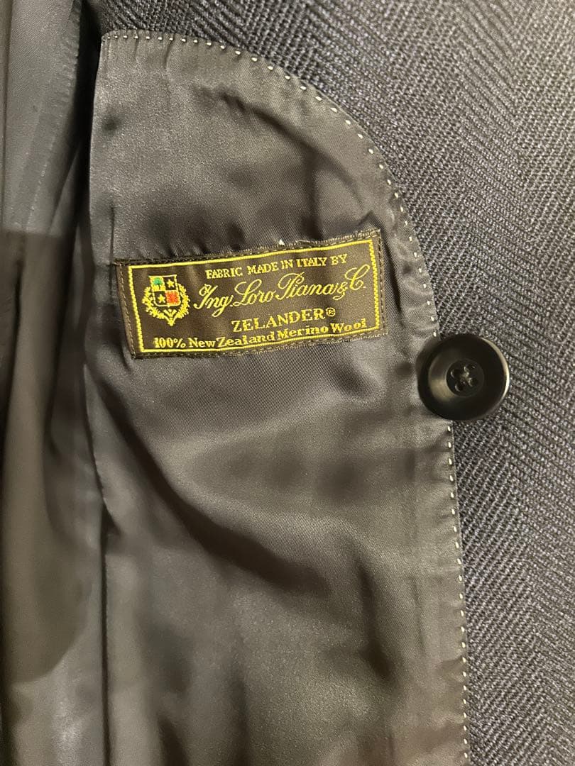 ロロピアーナ　アルスターコート　ダブルチェスターコート　ネイビー　テイジン