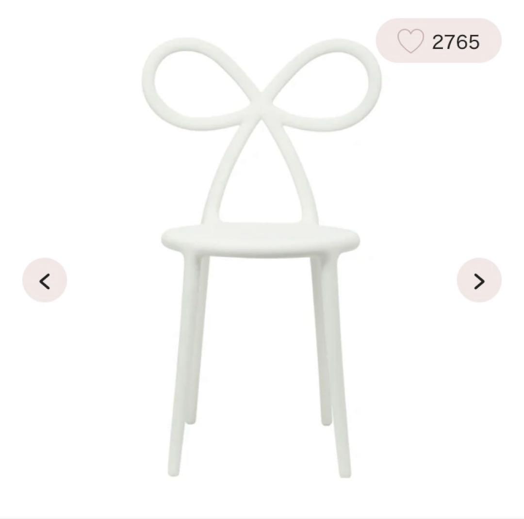 francfranc̈❁*リボンチェアホワイト