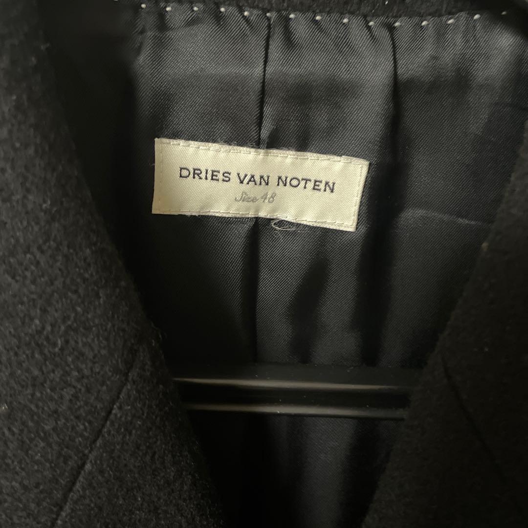 Dries Van Noten ブラック ピーコート 48