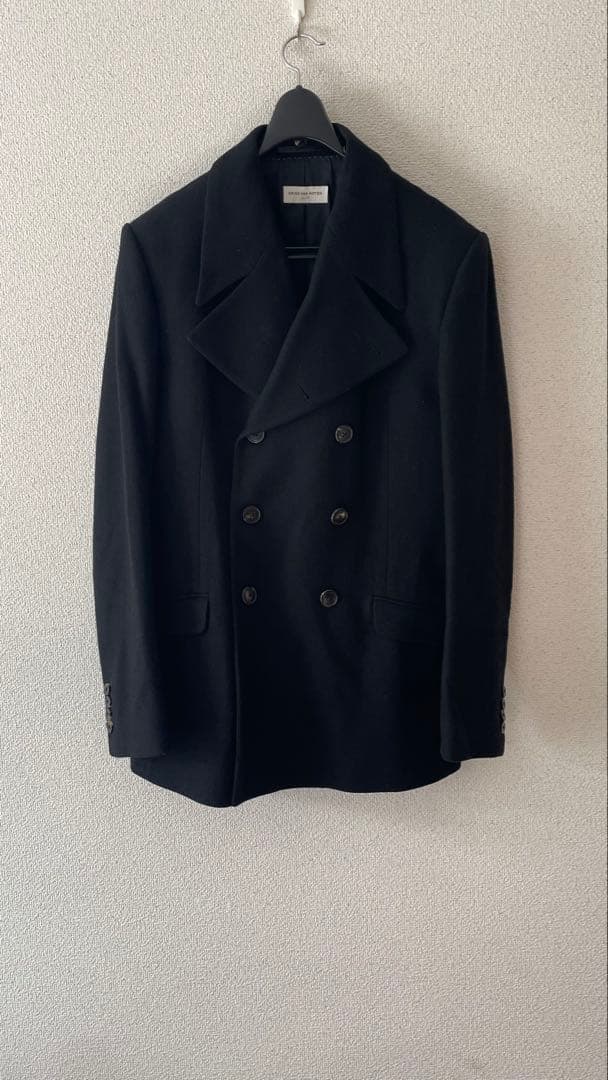 Dries Van Noten ブラック ピーコート 48