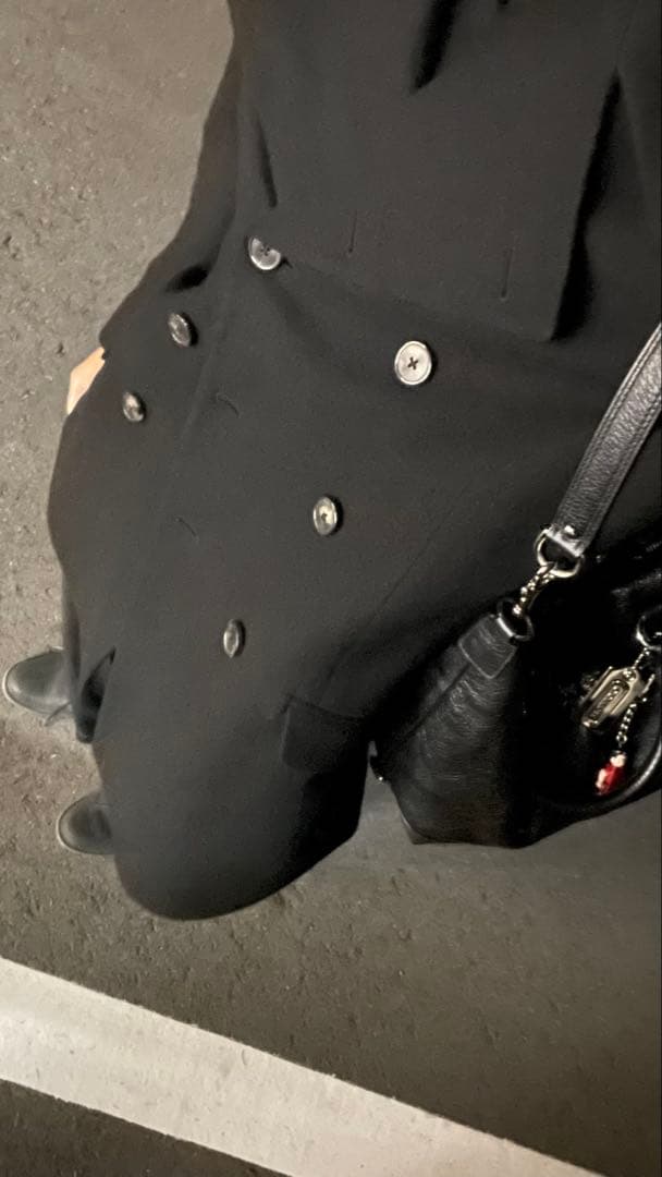 Dries Van Noten ブラック ピーコート 48