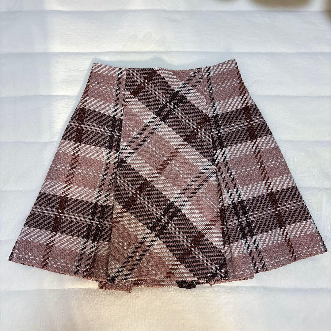 ✨️美品✨️snidel ロービングチェック ミニスカート pink