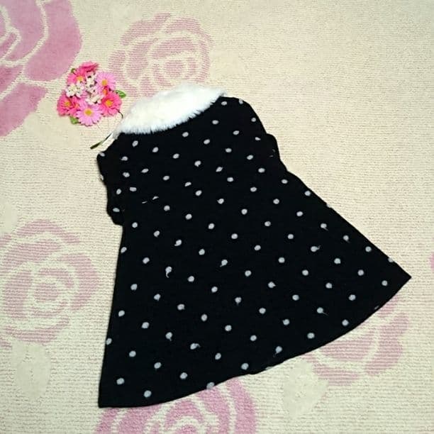 ♡669♡シャーリーテンプル♡ドット＆ハートファー♡Aラインコート♡110cm♡