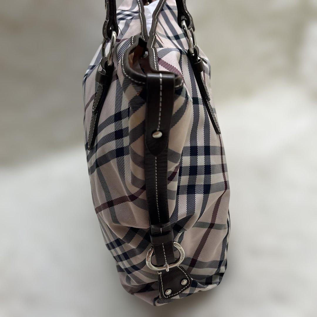 BLUELABEL バーバリーブルーレーベル トートバッグレザー 肩掛け ピンク