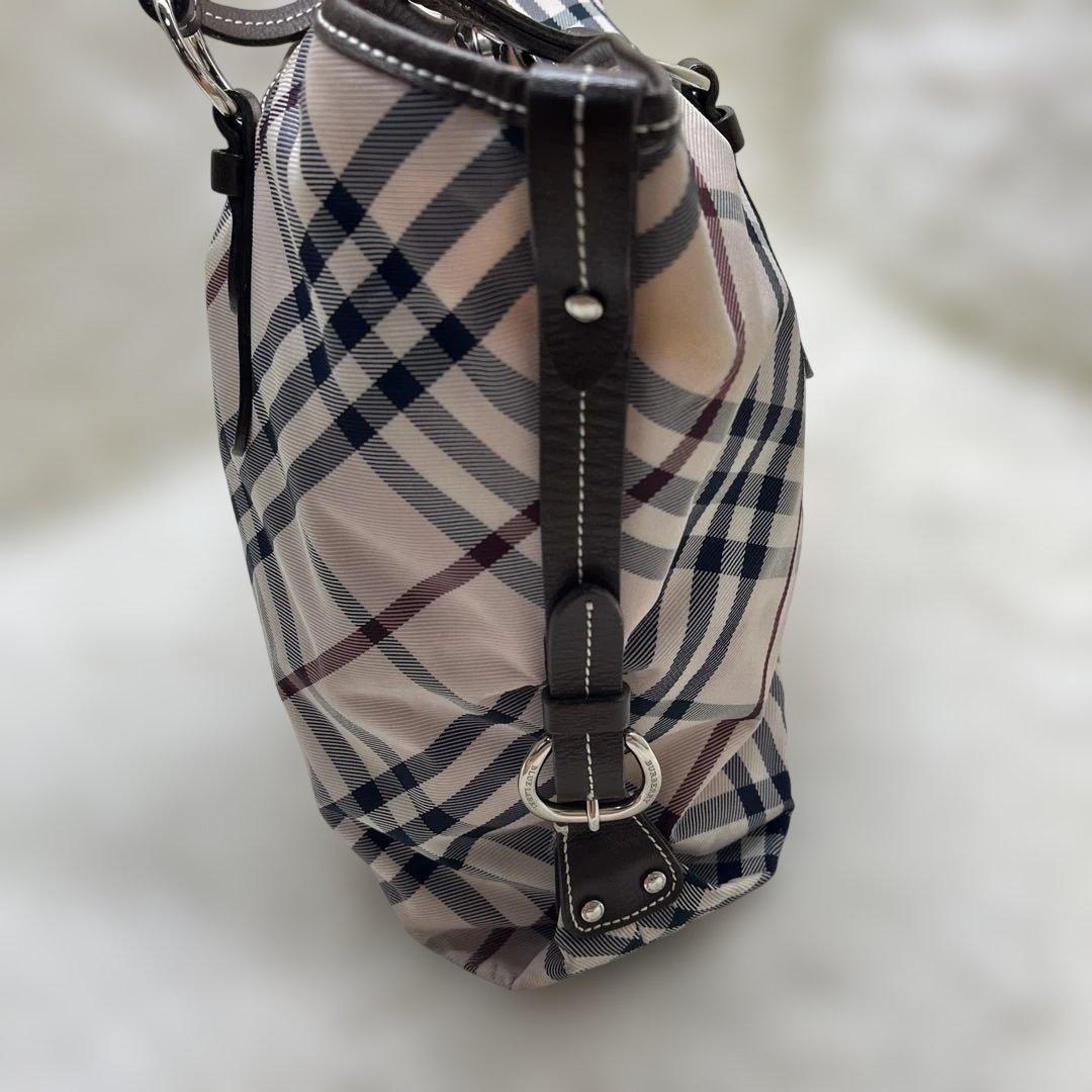 BLUELABEL バーバリーブルーレーベル トートバッグレザー 肩掛け ピンク