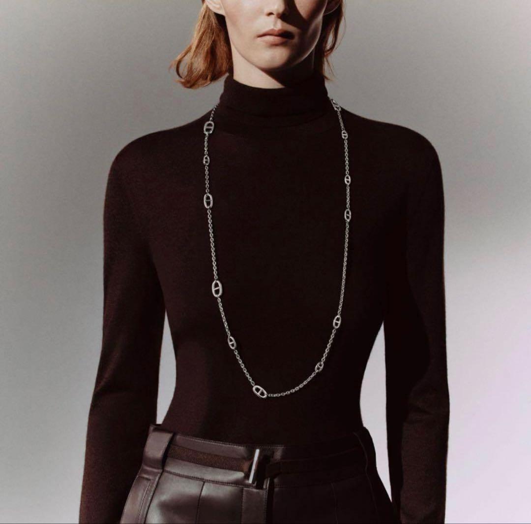 【新品未使用】HERMES ファランドール ロングネックレス 120cm