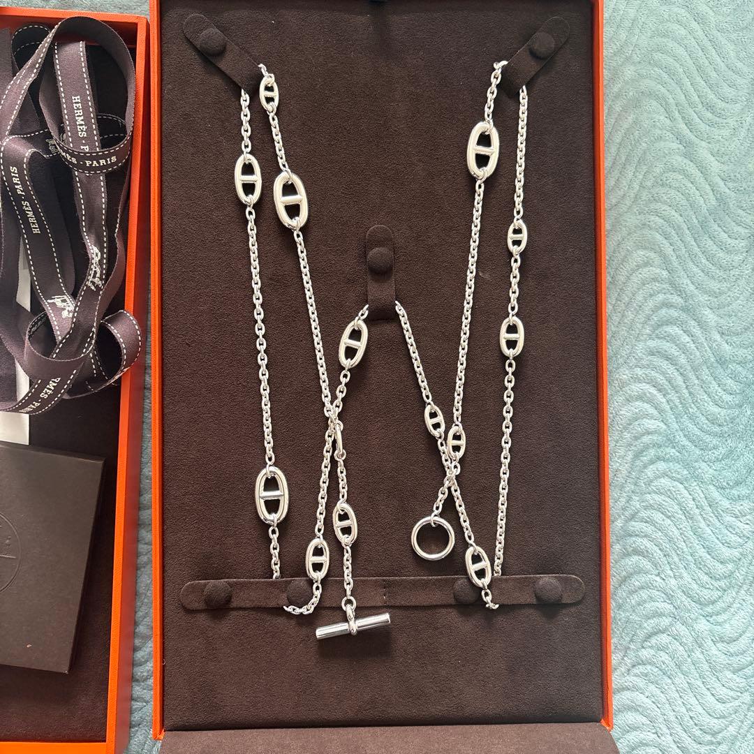 【新品未使用】HERMES ファランドール ロングネックレス 120cm