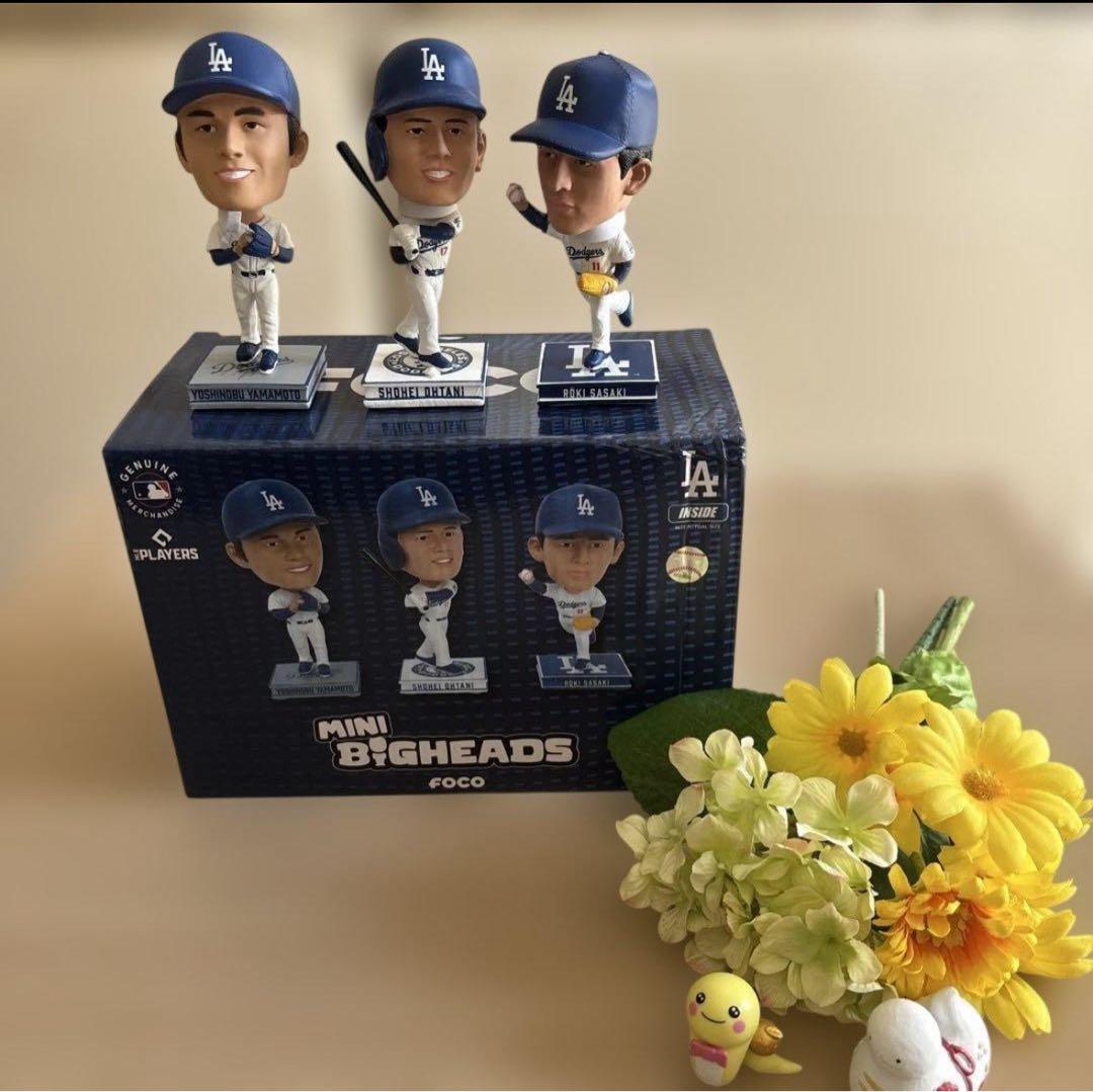 公式　DODGERS 大谷翔平 山本由伸　 　　　　佐々木朗希ボブルヘット