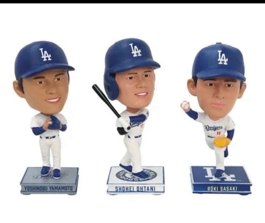 公式　DODGERS 大谷翔平 山本由伸　 　　　　佐々木朗希ボブルヘット