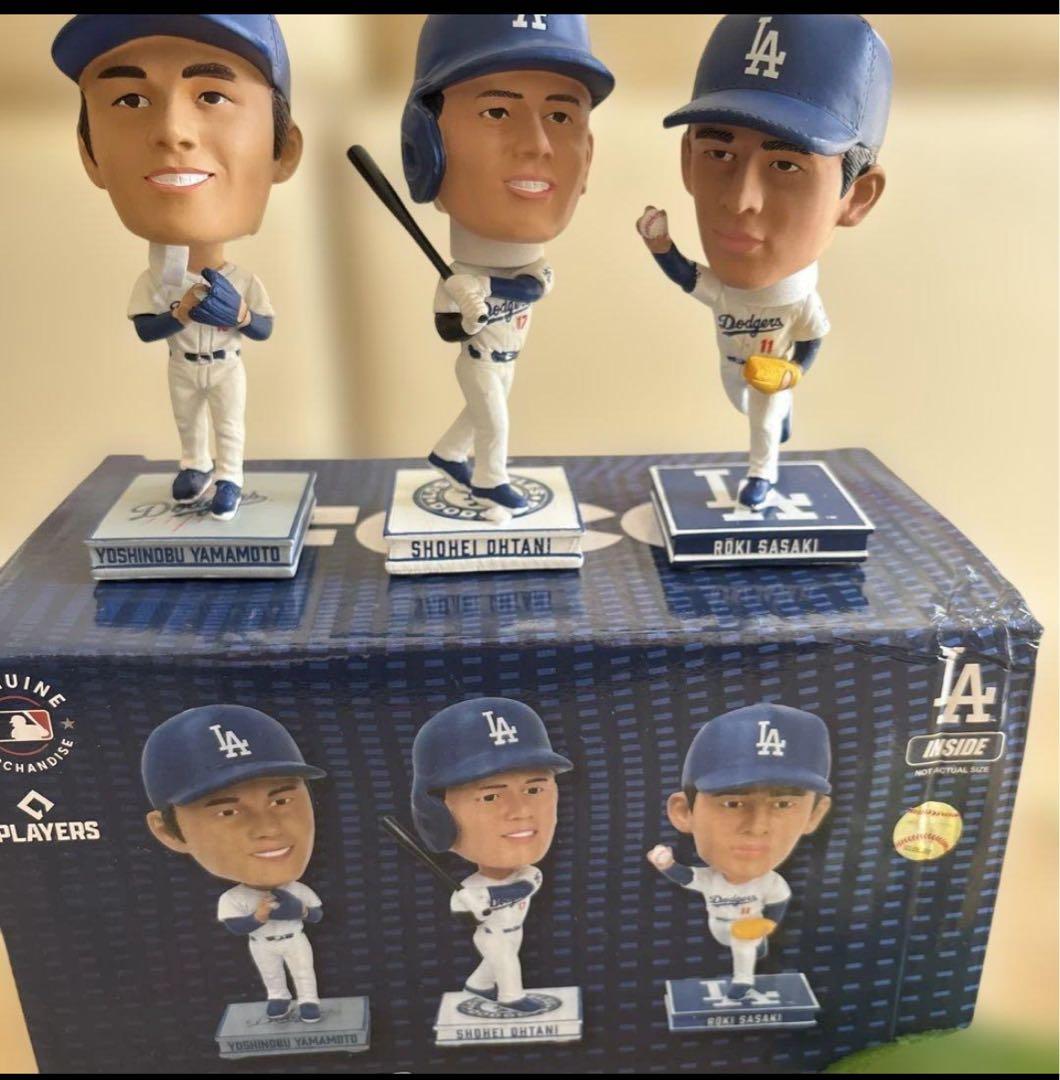 公式　DODGERS 大谷翔平 山本由伸　 　　　　佐々木朗希ボブルヘット