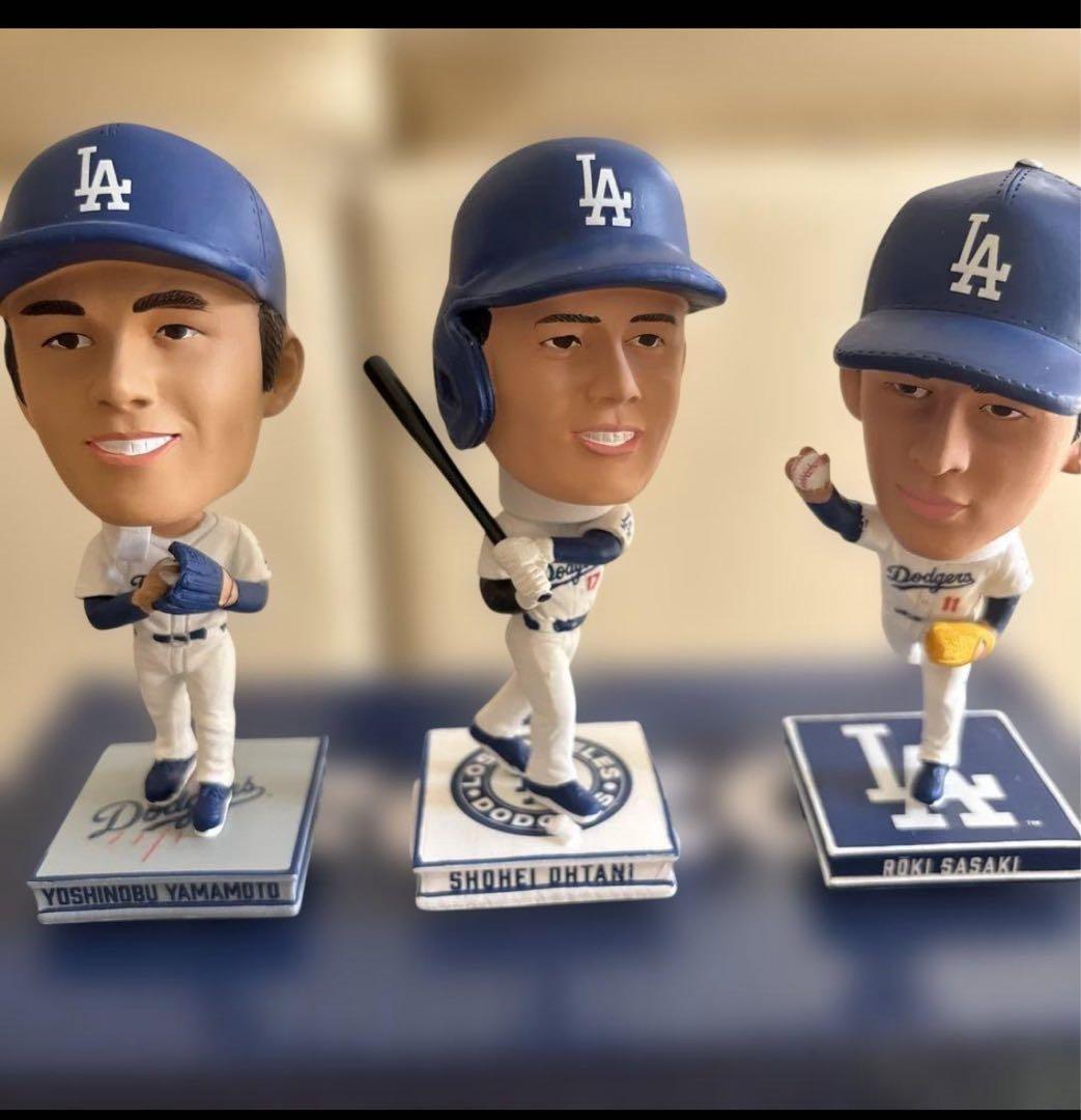 公式　DODGERS 大谷翔平 山本由伸　 　　　　佐々木朗希ボブルヘット
