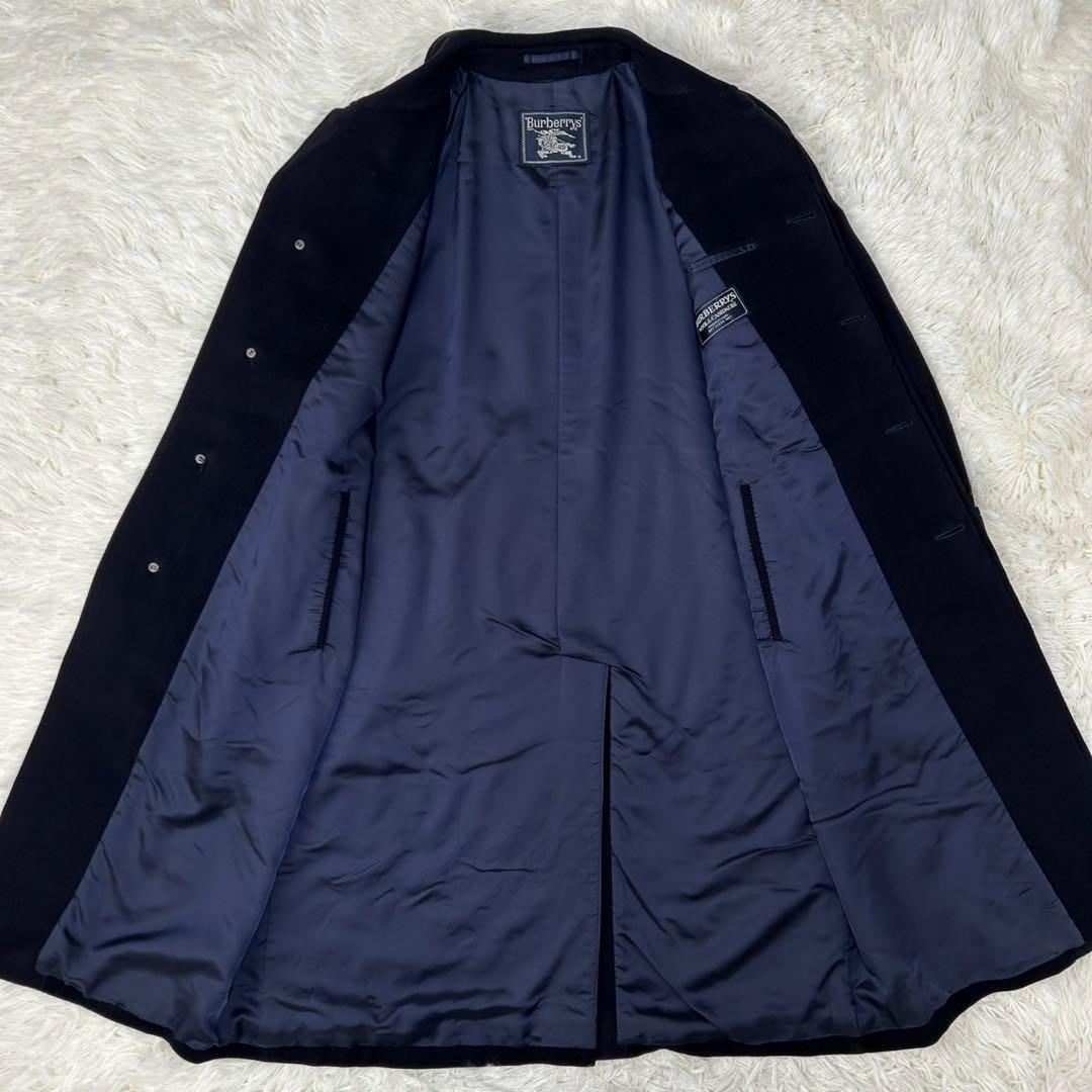 【訳あり極美品/L】バーバリー チェスターコート ウール カシミヤ ロングコート
