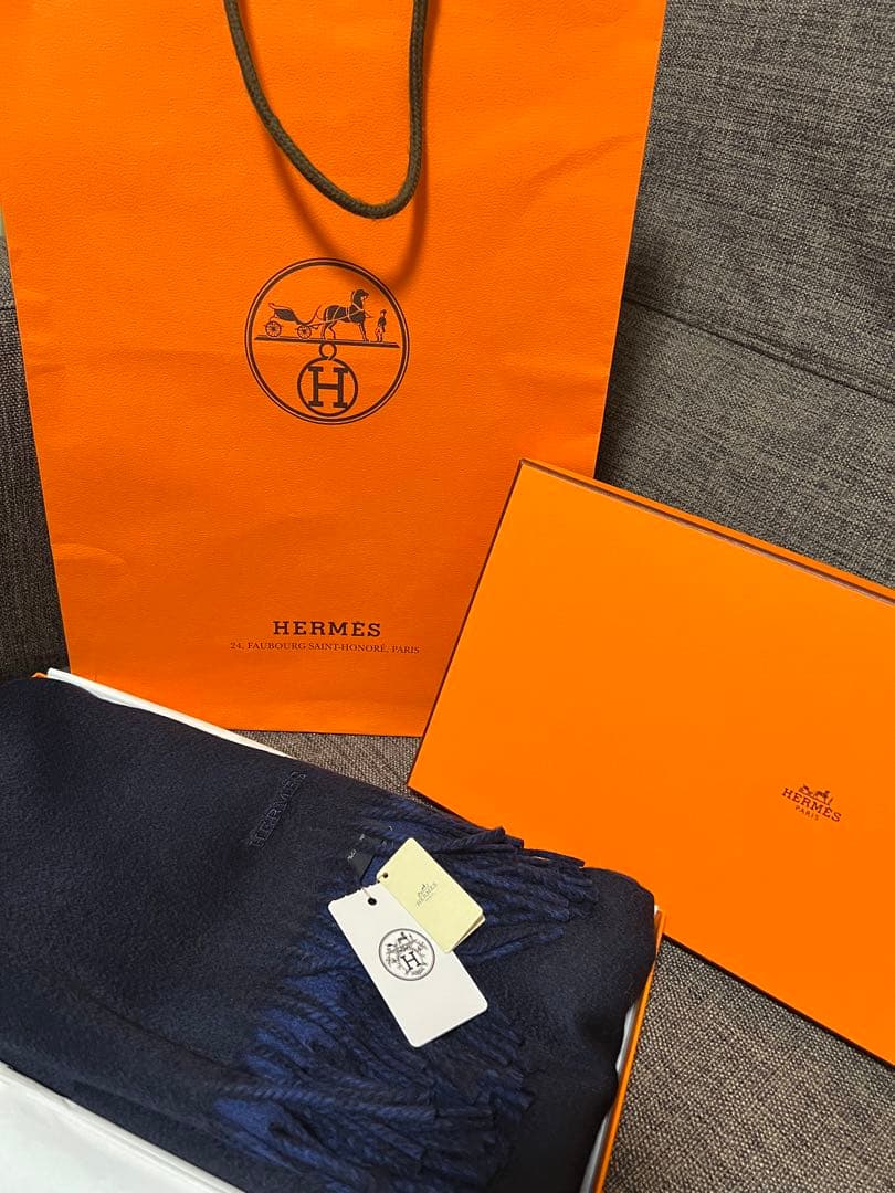 いもぽん　エルメス　マフラー　カシミア　HERMES 新品未使用