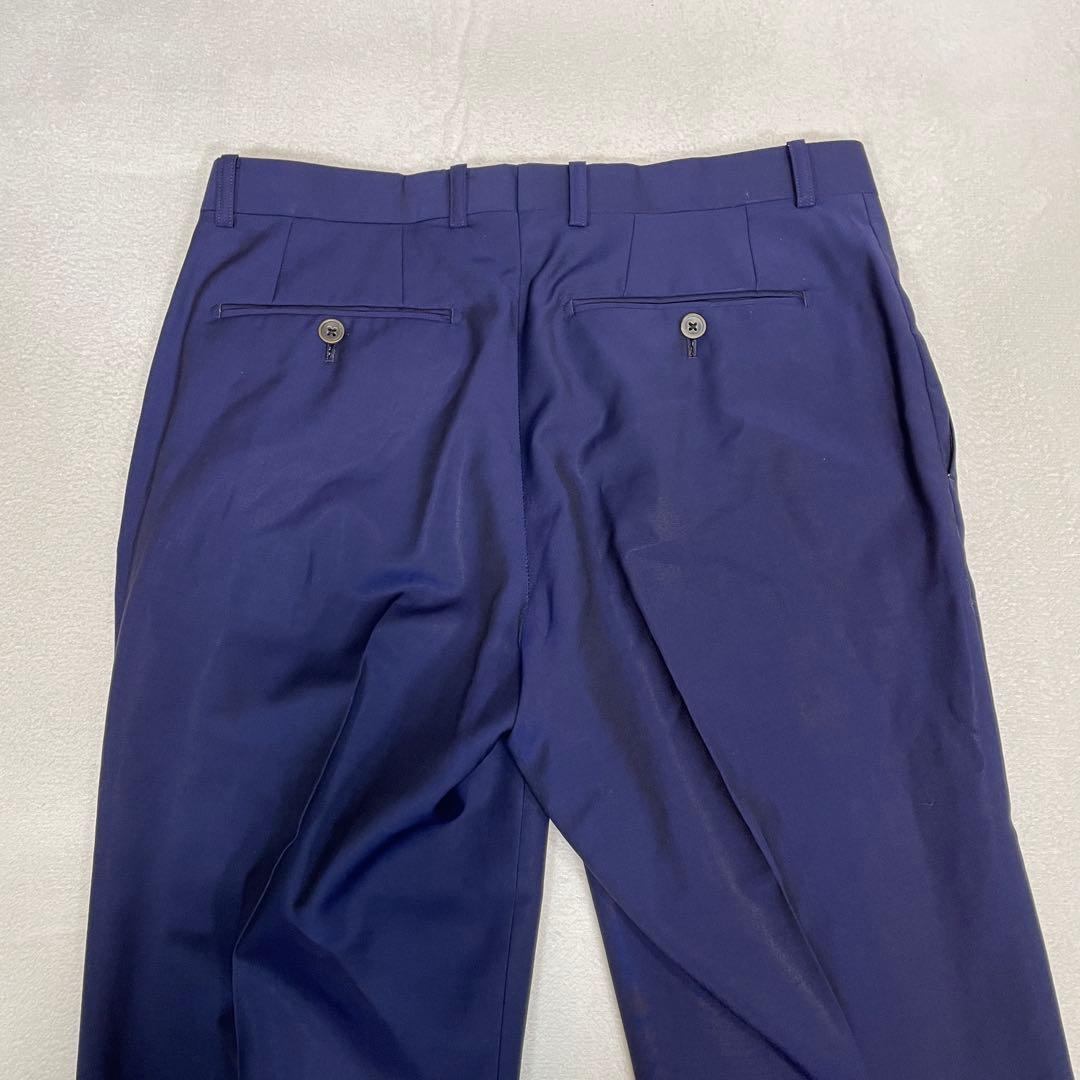 麻布テーラー×カノニコ セットアップスーツ ウールモヘア 紺 ネイビー M