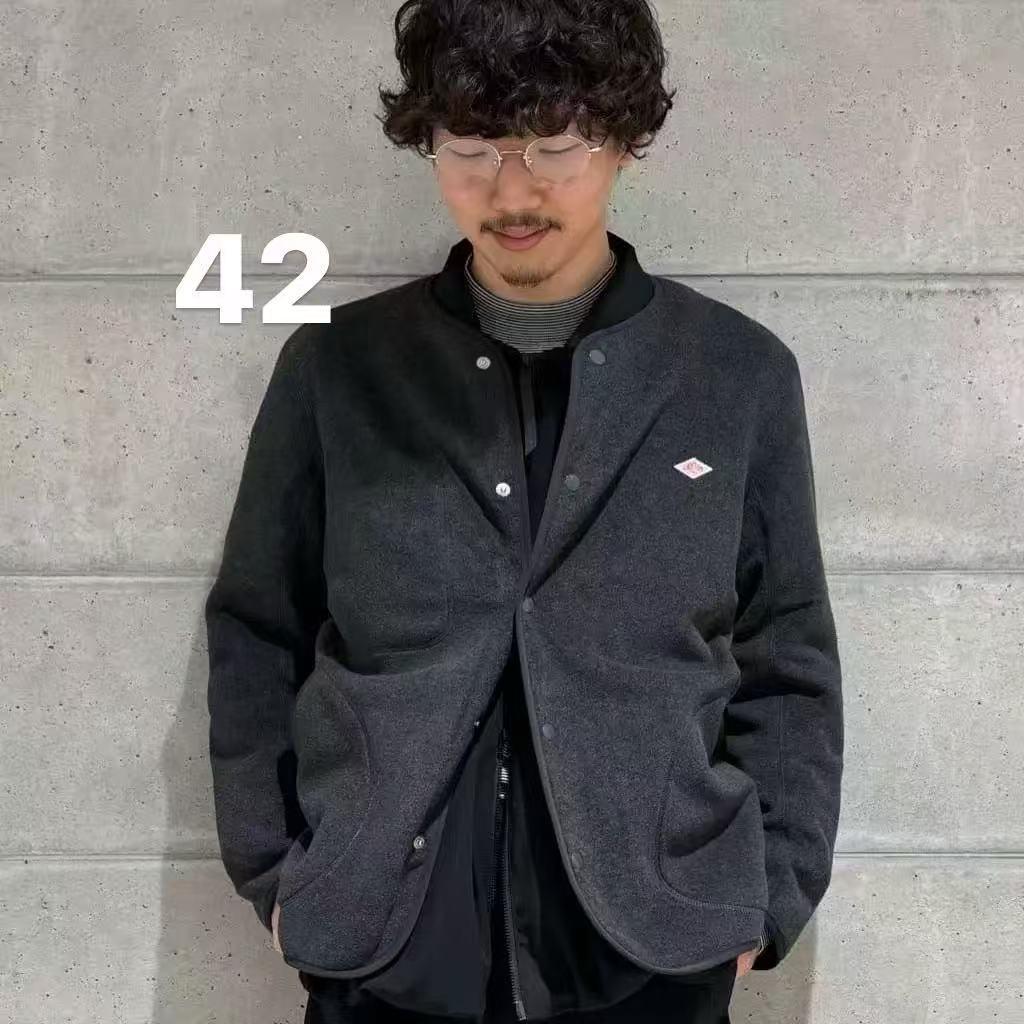 DANTON ノーカラージャケット 42 L ダークグレー