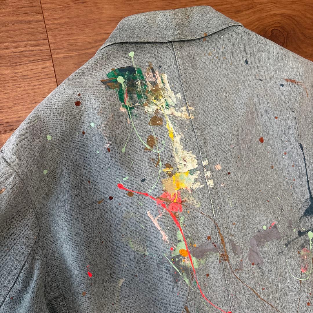 50S~60S リメイク　グリーンシャンブレーカバーオール　ユーロワーク　ドイツ