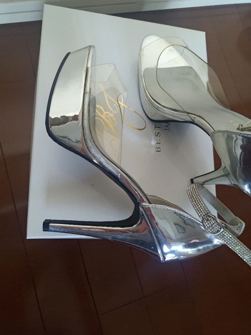 【公式】BBJシルバーオープントゥハイヒール