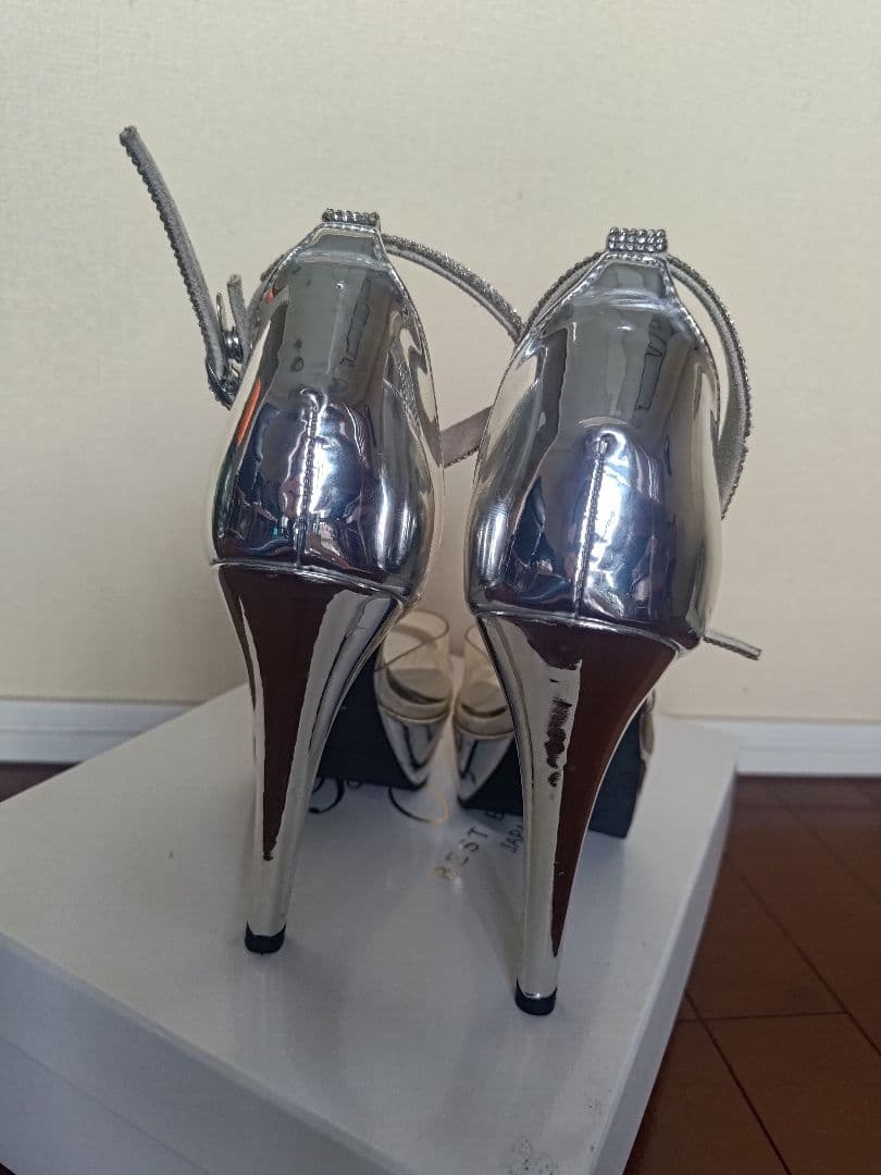 【公式】BBJシルバーオープントゥハイヒール