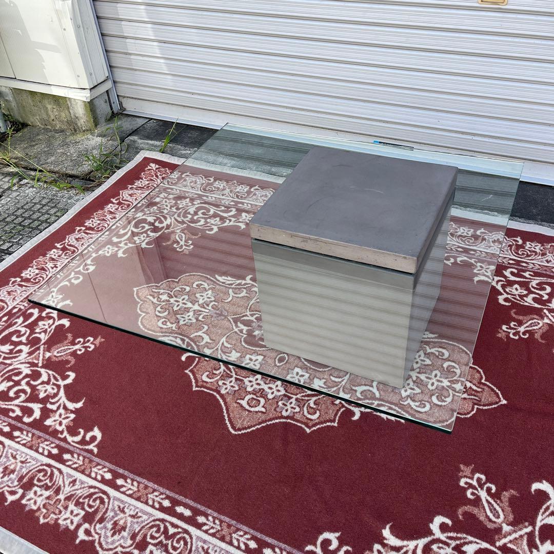 送料無料◾️moda en casa FLYING table ガラステーブル