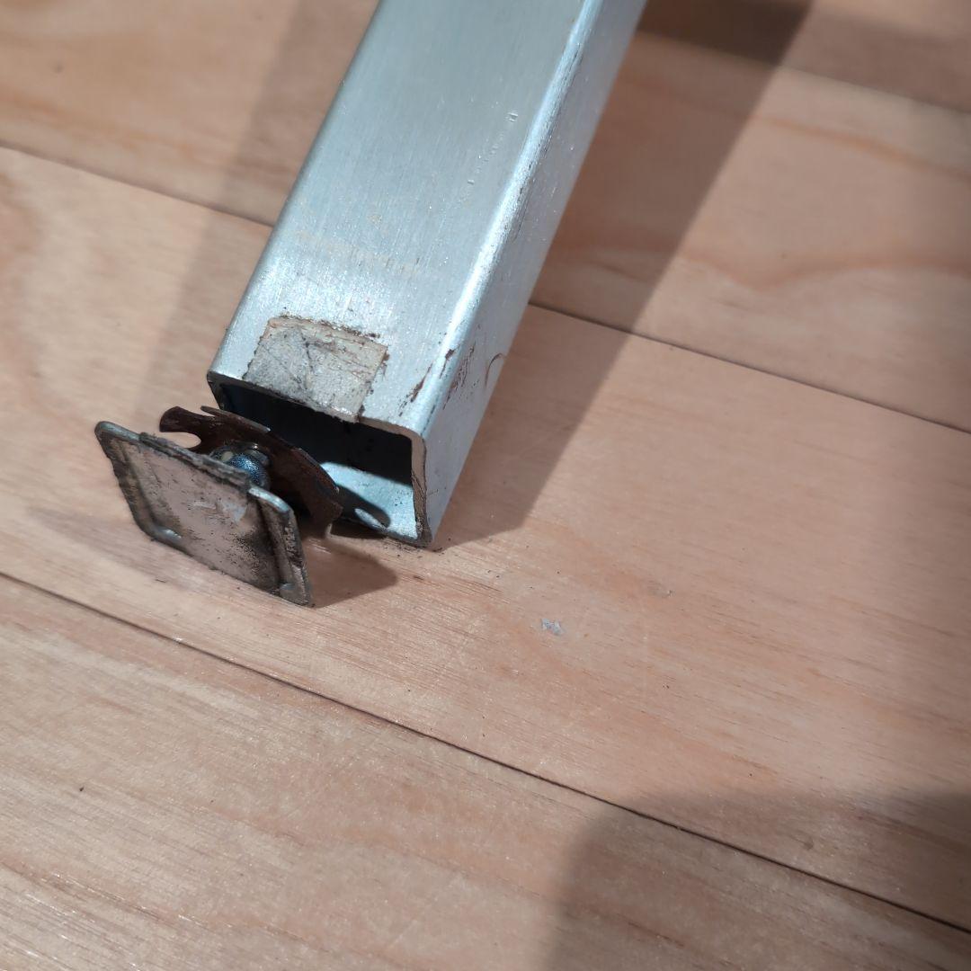 JM　③アメリカヴィンテージ　アルミ　NAVY　アームチェア　エメコ　4脚