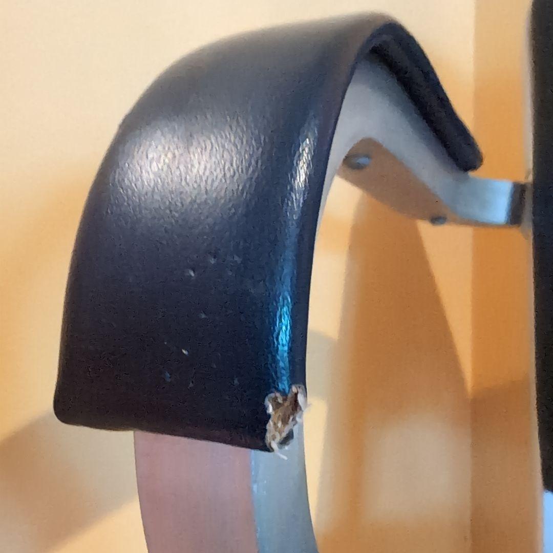 JM　③アメリカヴィンテージ　アルミ　NAVY　アームチェア　エメコ　4脚