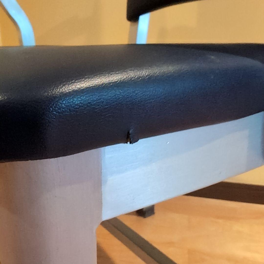 JM　③アメリカヴィンテージ　アルミ　NAVY　アームチェア　エメコ　4脚