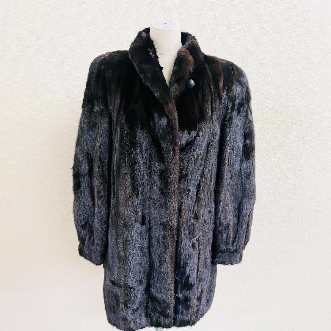 SAGA MINK ブラックミンク 毛皮コート サガミンク『F163